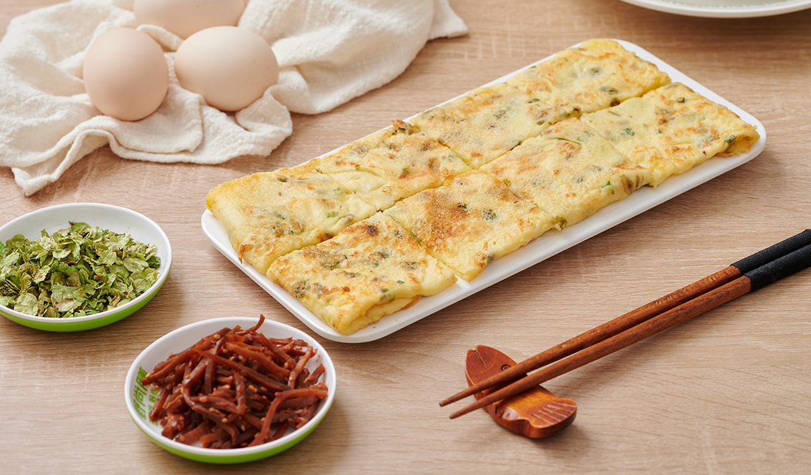 双蛋榆钱煎饼